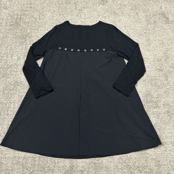 Jason Comfy USA Tunic Top Womens XS Stretch Black Lagenlook J104 USA - Picture 5 of 8